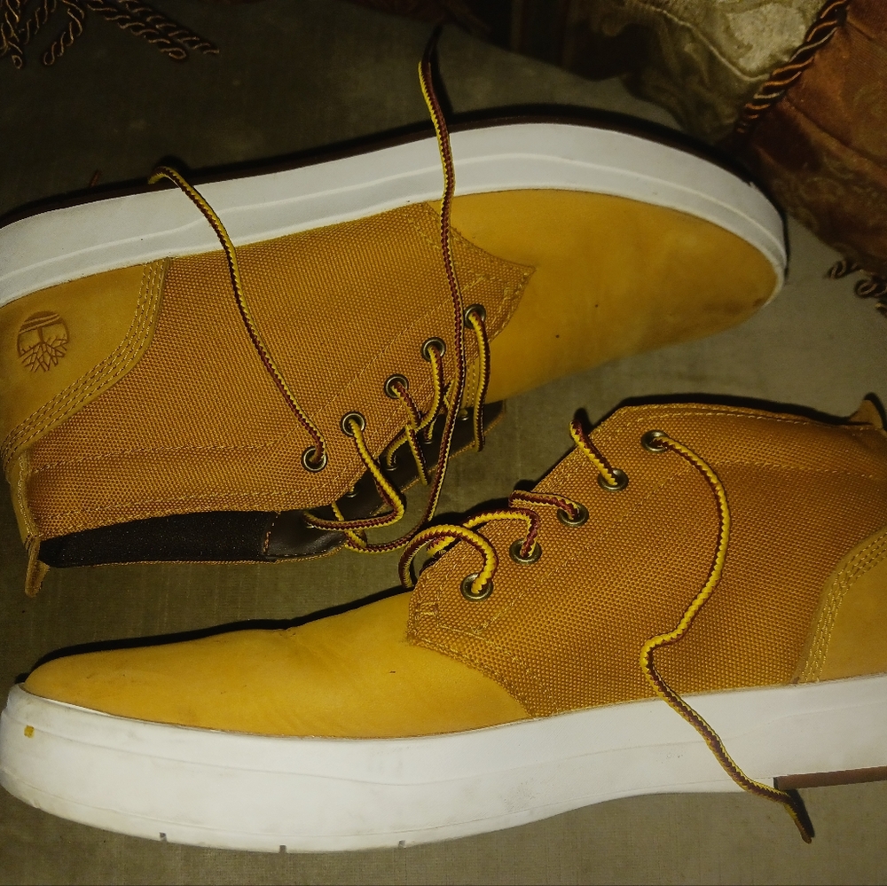 Timberland Davis Square Chukka Casual Shoes Wheat Nubuck Mens Sz 8